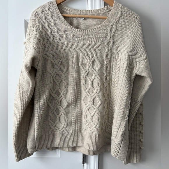 Madewell Cable Knit 100% Wool Sweater - Picture 4 of 13